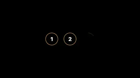 Numbered points: A numbered list with the current item lit