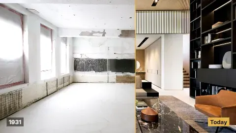 Then / now: Two moments of the same subject side by side